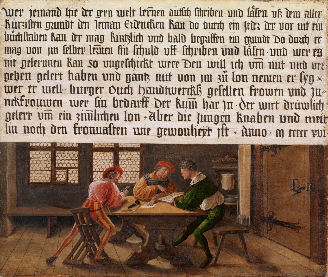 Skolemesterskilt af Hans Holbein der Jüngere