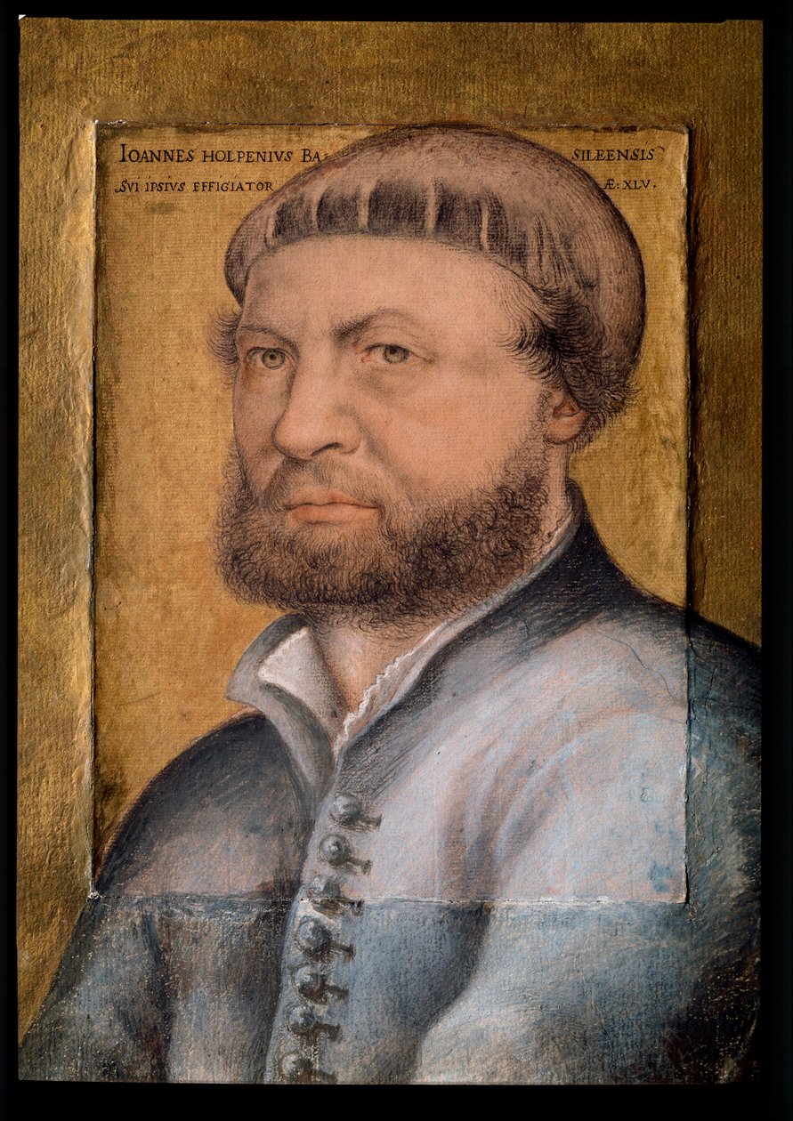 Selvportræt. Olie på træ af Hans Holbein der Jüngere