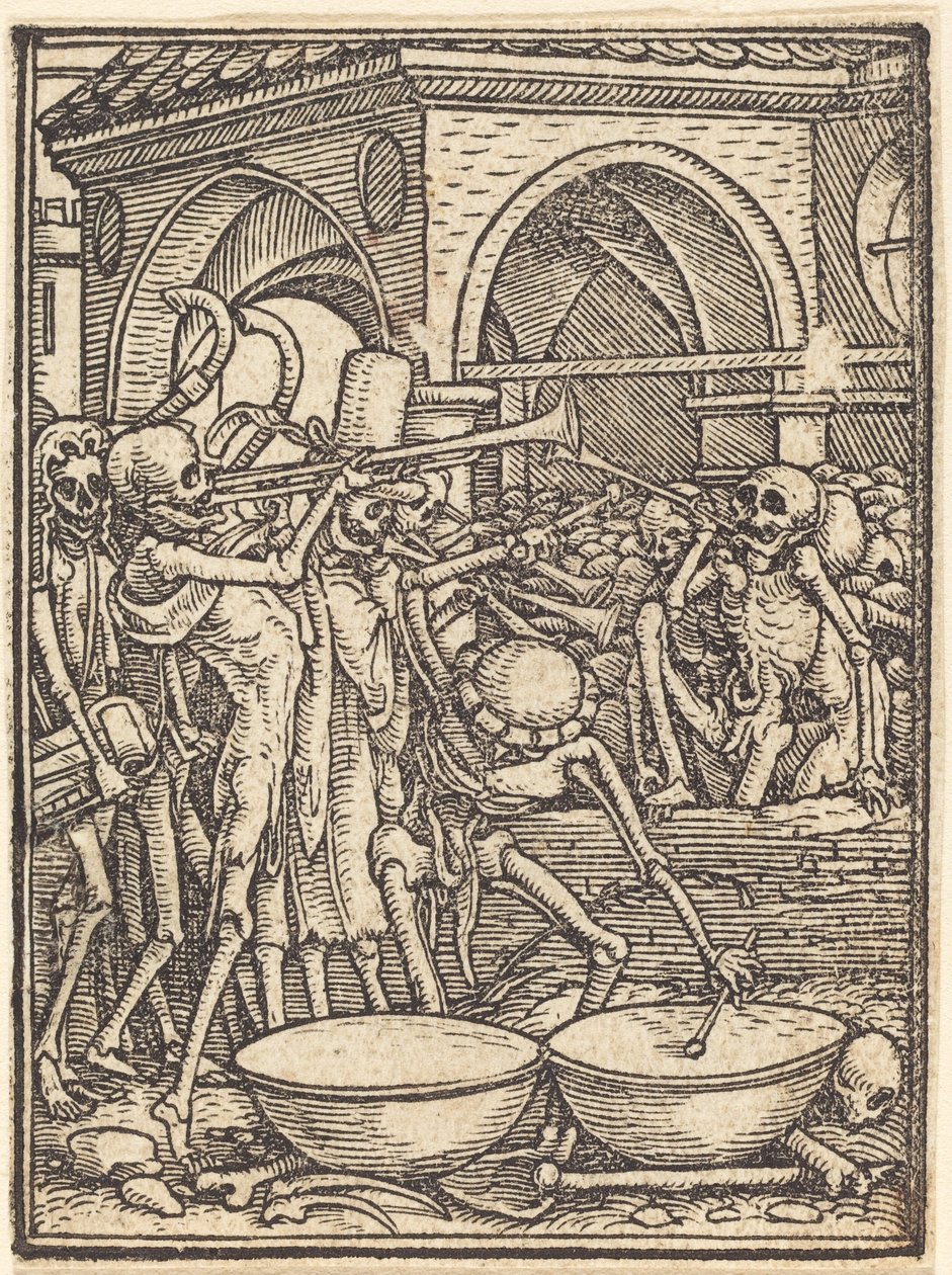 Skeletter, der spiller musik af Hans Holbein the Younger