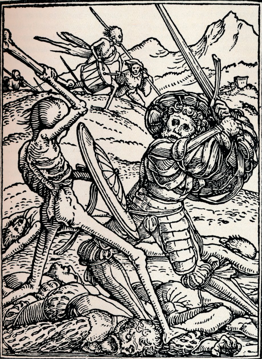 Ridderen og døden, 1538, 1917 af Hans Holbein der Jüngere