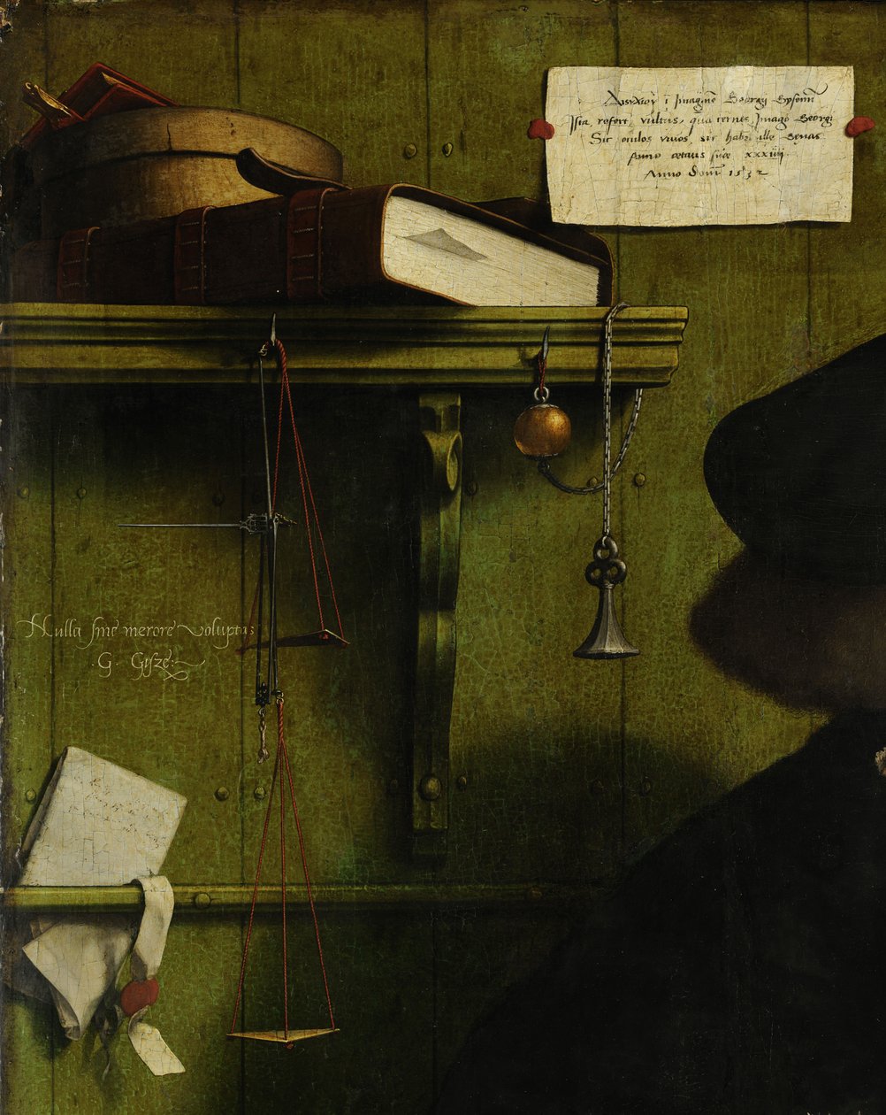 Købmanden Georg Gisze Detail, 1532 af Hans Holbein der Jüngere