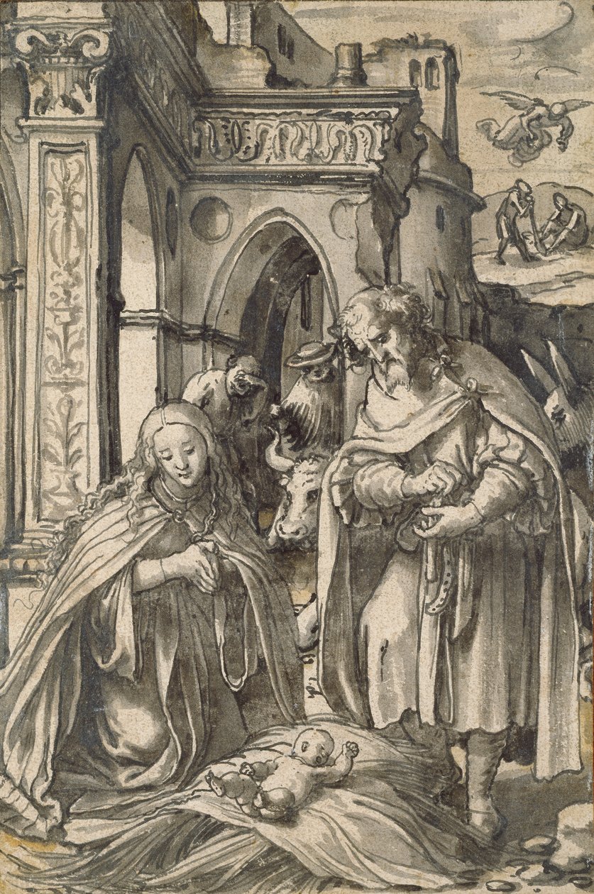 Fødselen, begyndelsen af det 16. århundrede af Hans Holbein der Jüngere