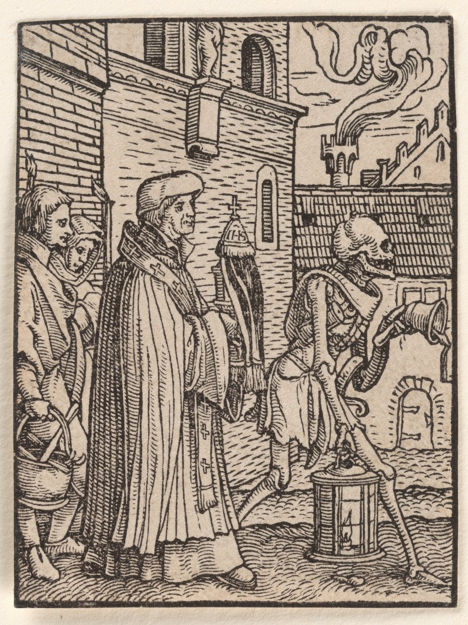 Præsten, fra „Dødedansen“ af Hans Holbein the Younger