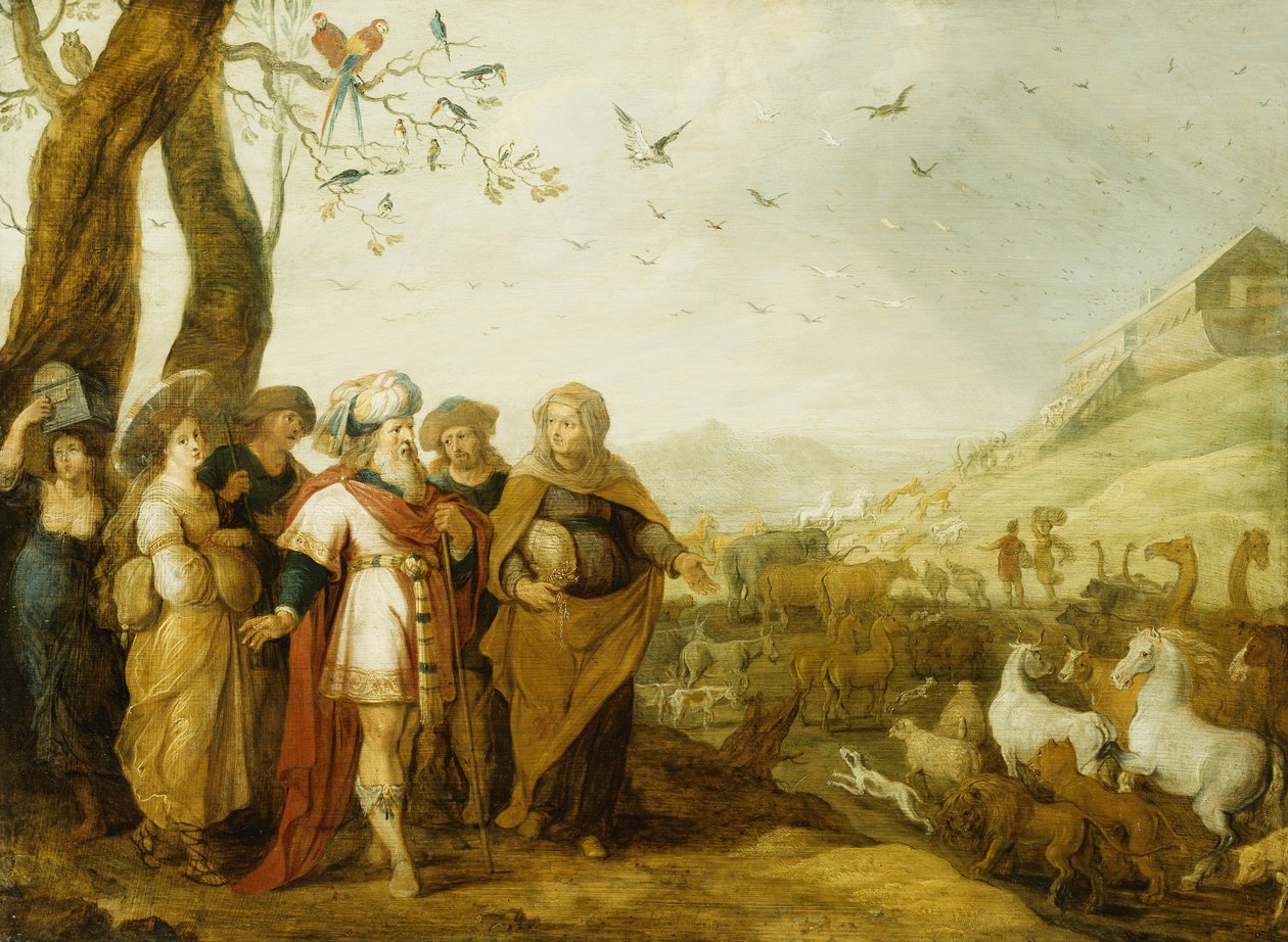 Noa og hans familie før indskibningen i arken, af Hans III Jordaens