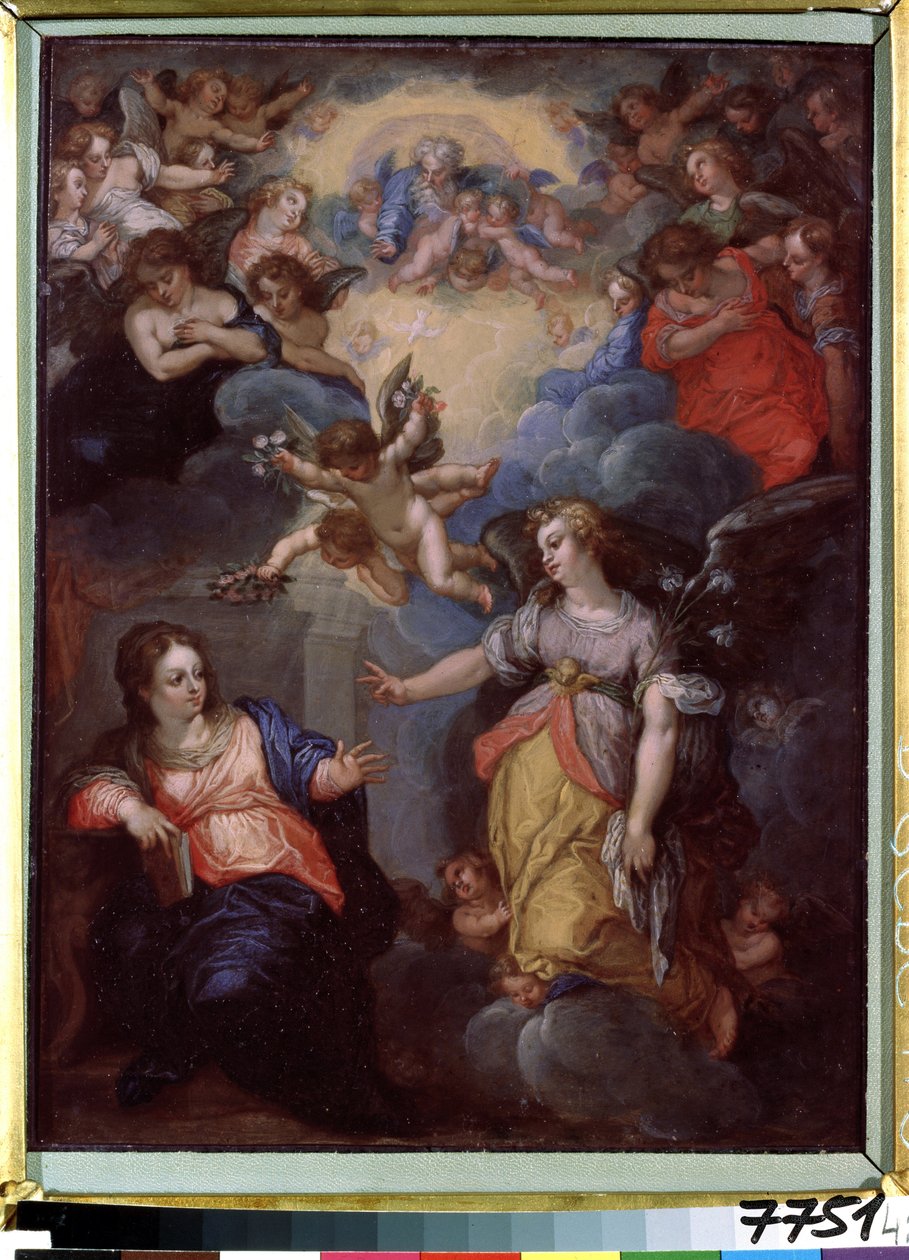 Bebudelsen. Maleri af Hans Rottenhammer Lysken (1564-1625). Olie på kobber, 37 x 21 cm. Tysk kunst, Manierisme. Statens Museum for Udenlandsk Kunst i Republikken Letland, Riga (Letland). af Hans I or Johann Rottenhammer