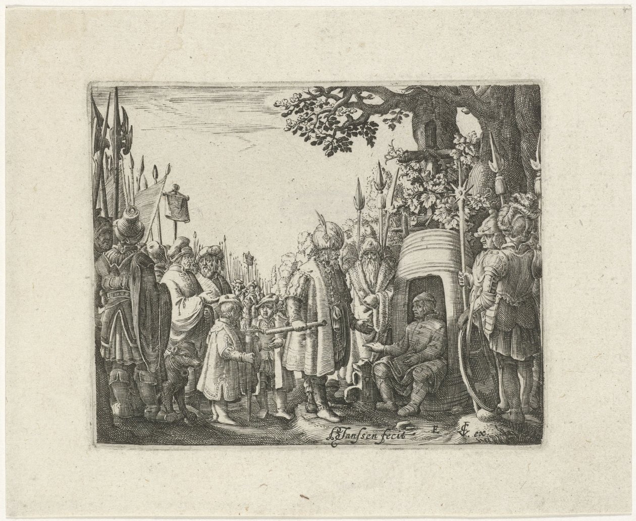 Alexander den Store og Diogenes af Hans Janssen