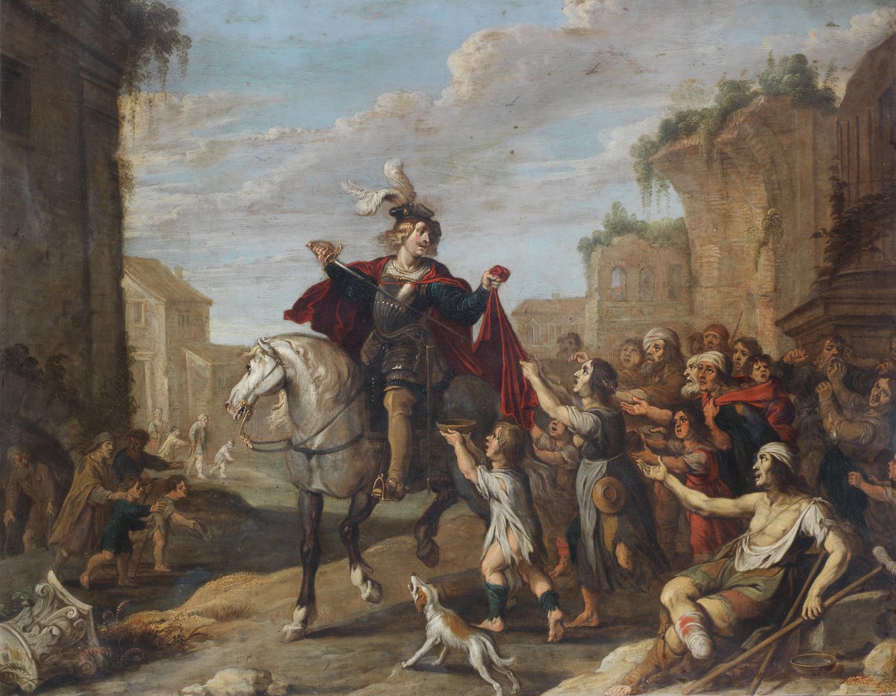 Sankt Martin deler sin kappe af Hans Jordaens III