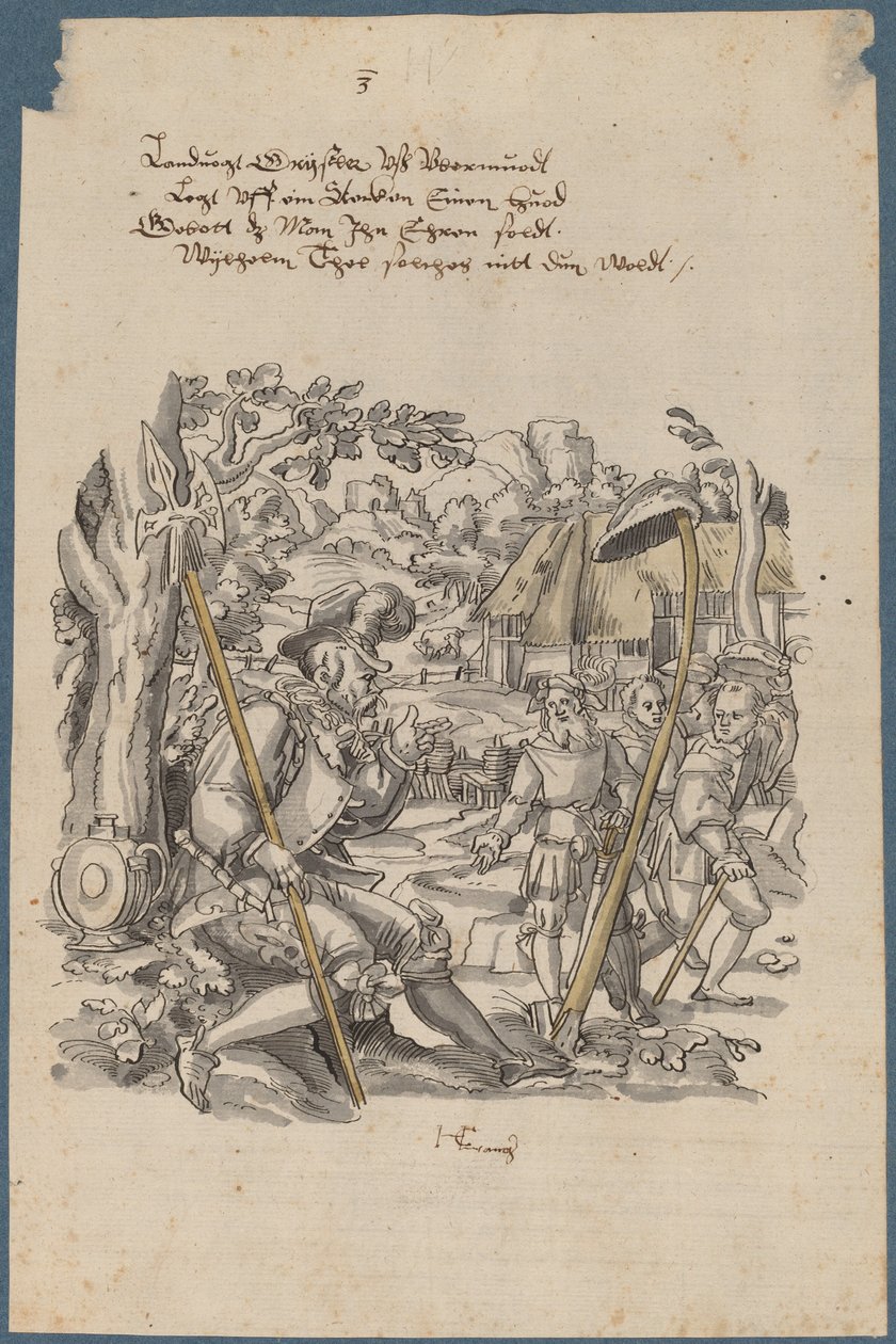 William Tell nægter at ære guvernør Gesslers hat af Hans Kaspar Lang the Elder