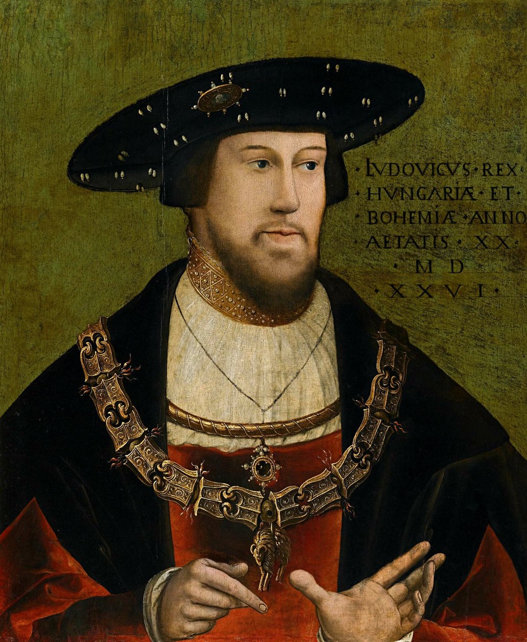 Portræt af kong Ludvig II af Ungarn (1506-1526) af Hans Krell