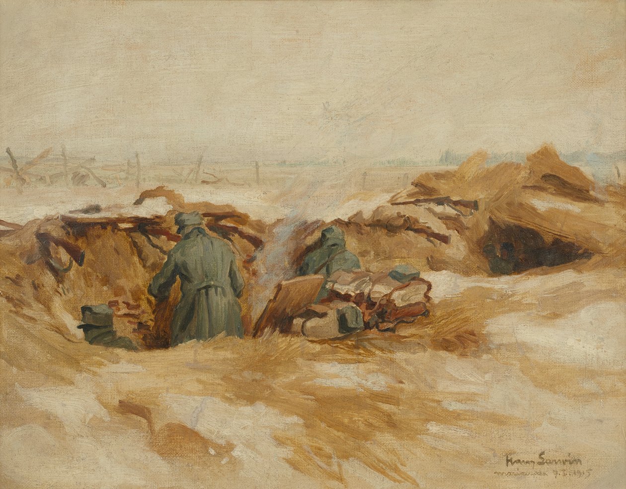skyttegrav af Hans Larwin
