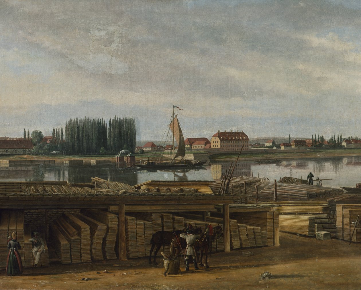 Fra området Dresden, ca. 1829-30 (olie på lærred) af Hans Leganger Reusch