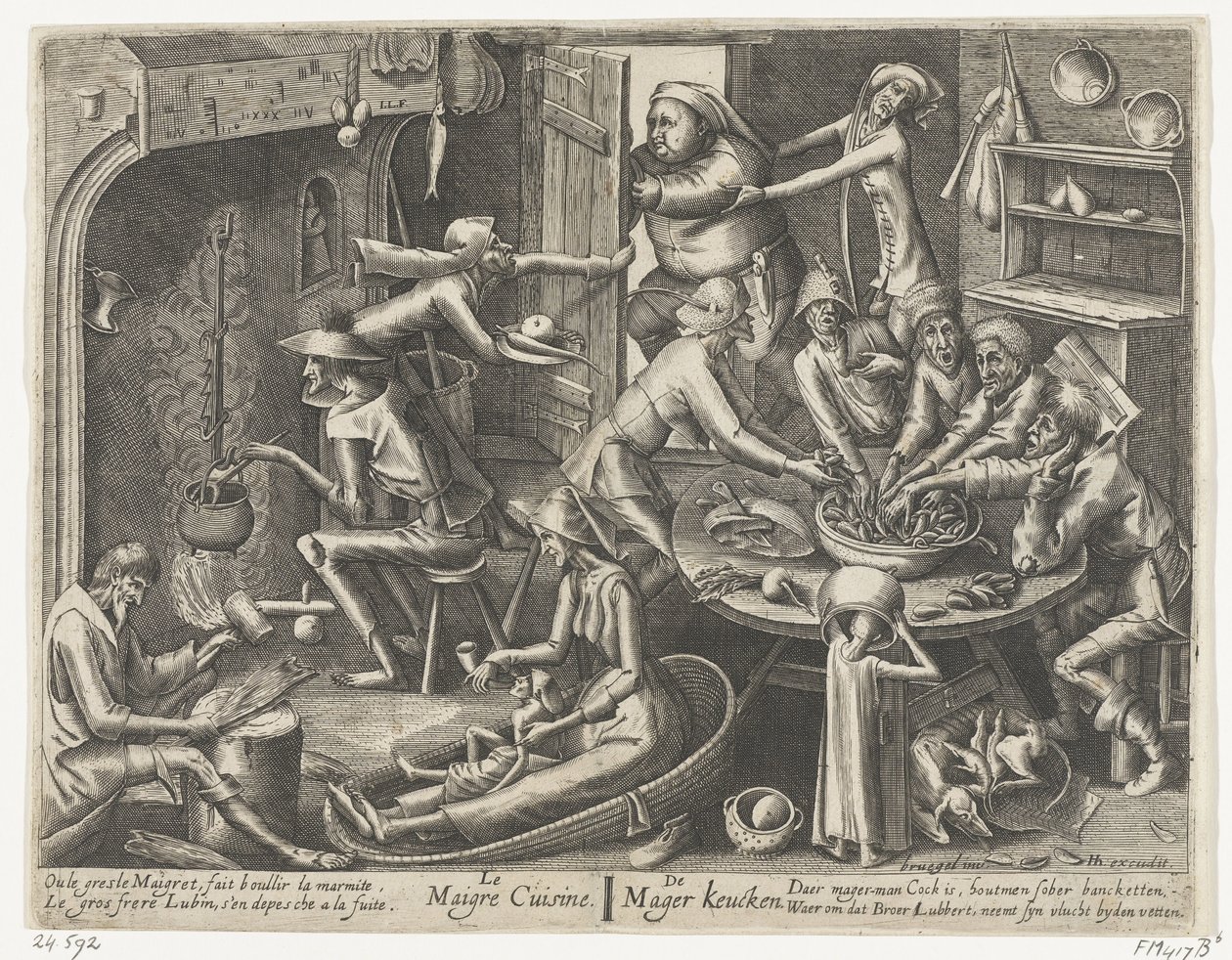 Det tynde køkken Le Maigre Cuisine / The Skinny Keucken (titel på objekt) af Hans Liefrinck (I)