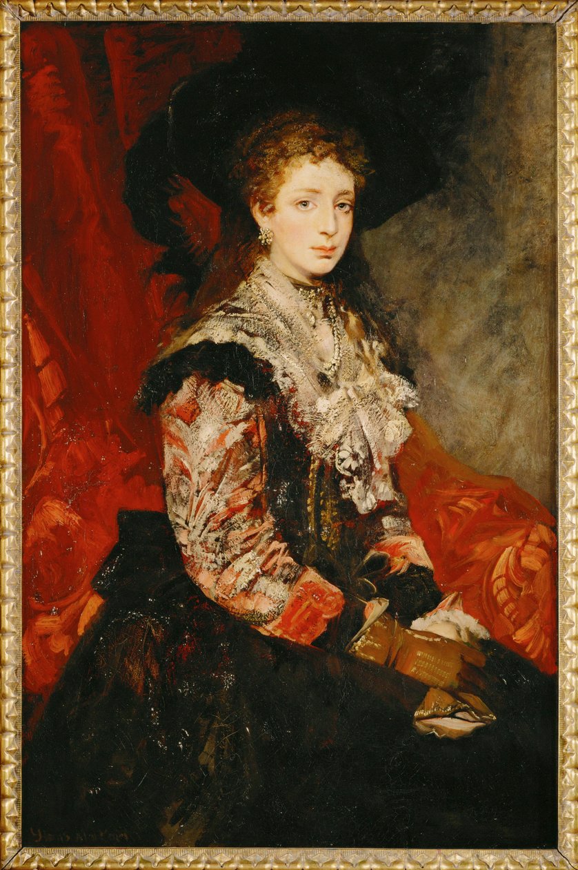Clothilde Beer ... (maleri på lærred) af Hans Makart
