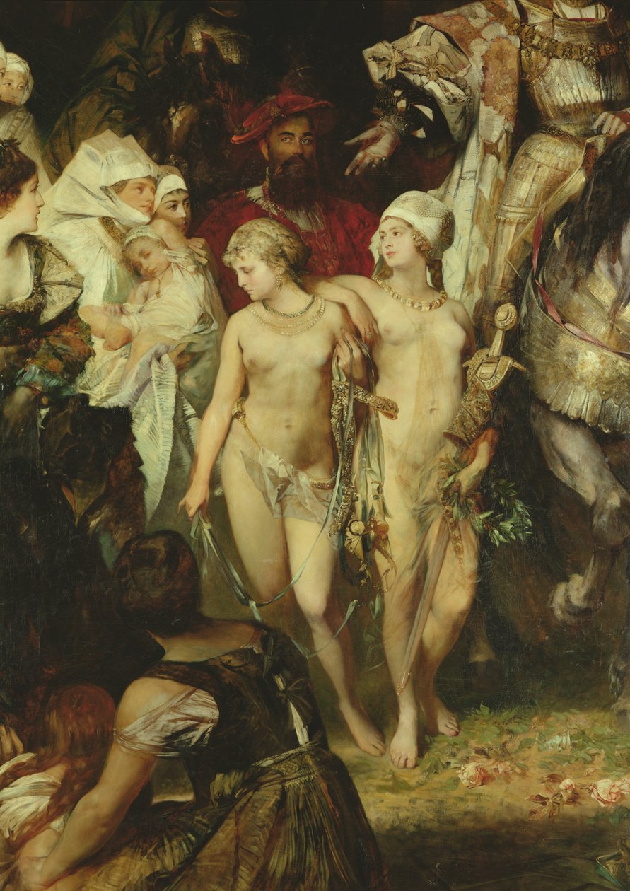 Detalje af indgangen til kejser Charles V af Hans Makart