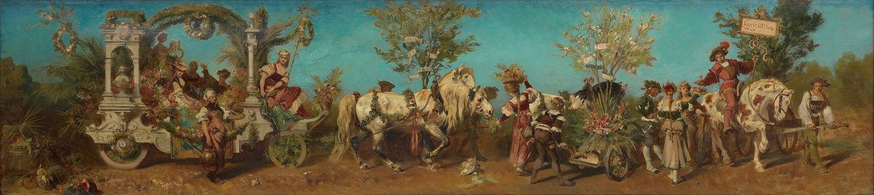 Udkast til festoptoget 1879 - Havebrug af Hans Makart
