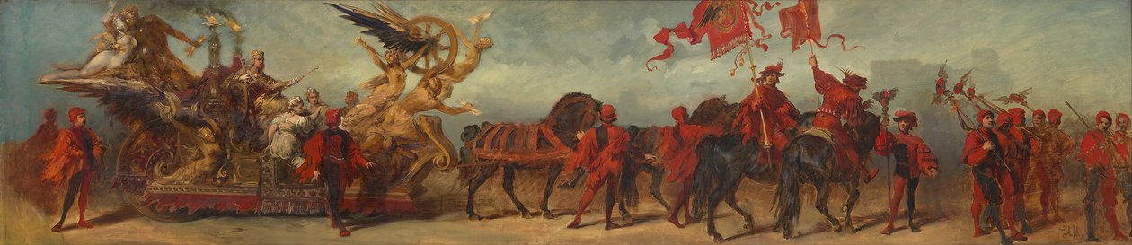 Udkast til festoptoget i 1879 – Jernbanearbejderne af Hans Makart
