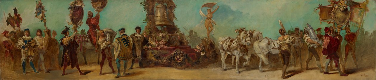 Udkast til festoptoget 1879 - Gravørerne og bronzestøberne af Hans Makart