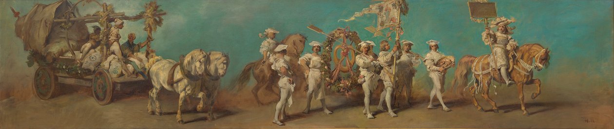 Udkast til festoptoget i 1879 - Møllerne og bagerne af Hans Makart
