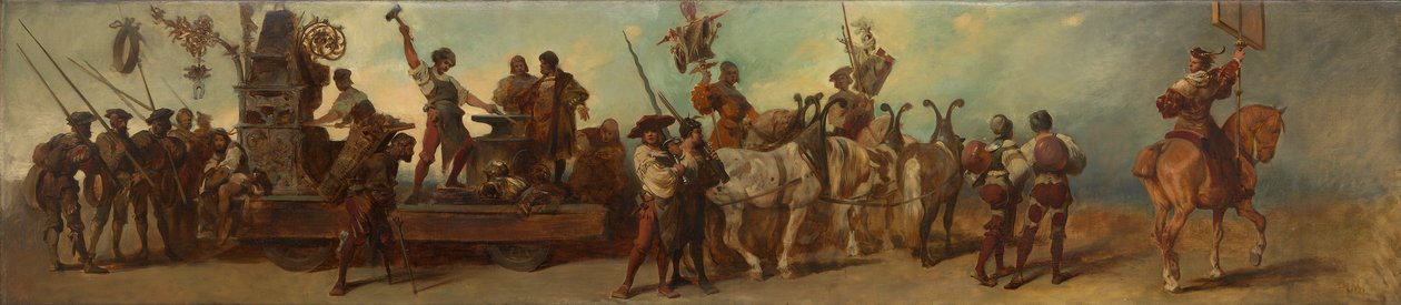 Udkast til festoptoget 1879 - Smedjen af Hans Makart