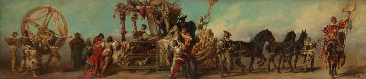 Udkast til festoptoget i 1879 – Tekstilindustrien af Hans Makart