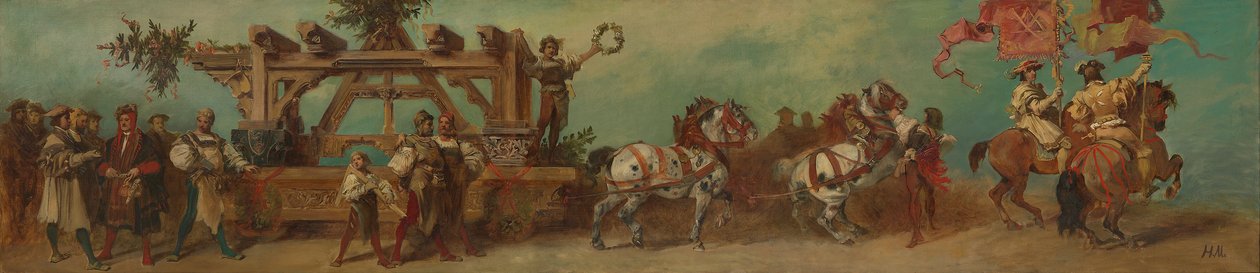 Udkast til festoptoget 1879 - Tømrerne af Hans Makart