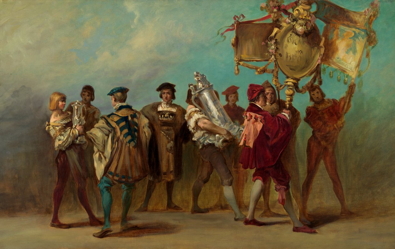 Udkast til festoptoget 1879 - gravører og bronzestøbere af Hans Makart