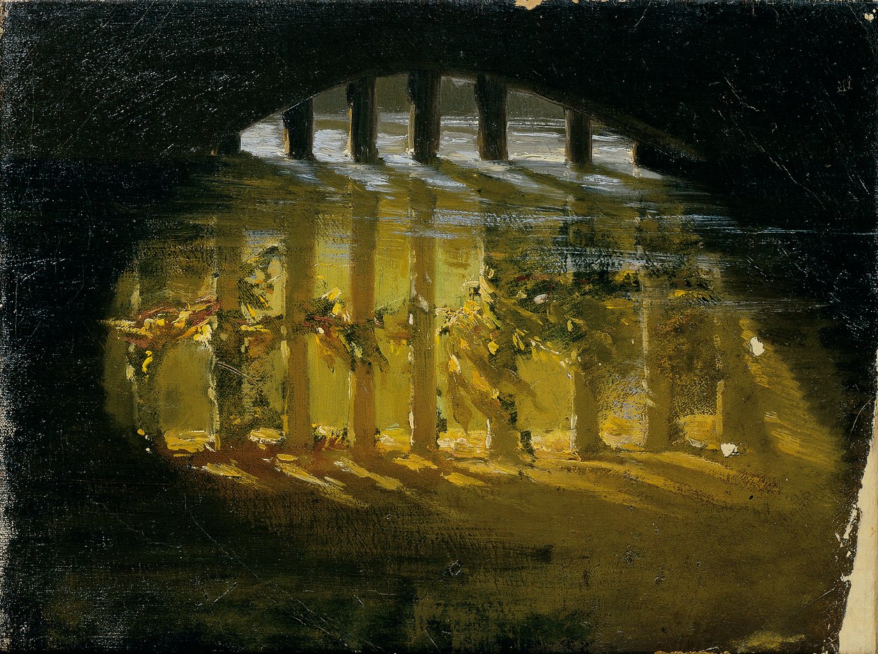 Motiv fra Slotsparken Hellbrunn af Hans Makart