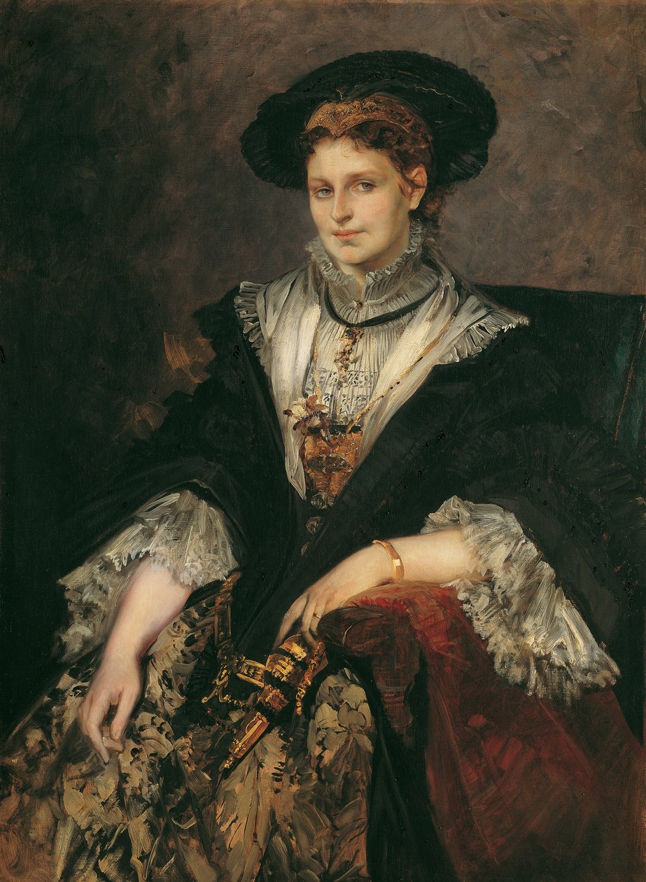 Portræt af Bertha von Piloty af Hans Makart