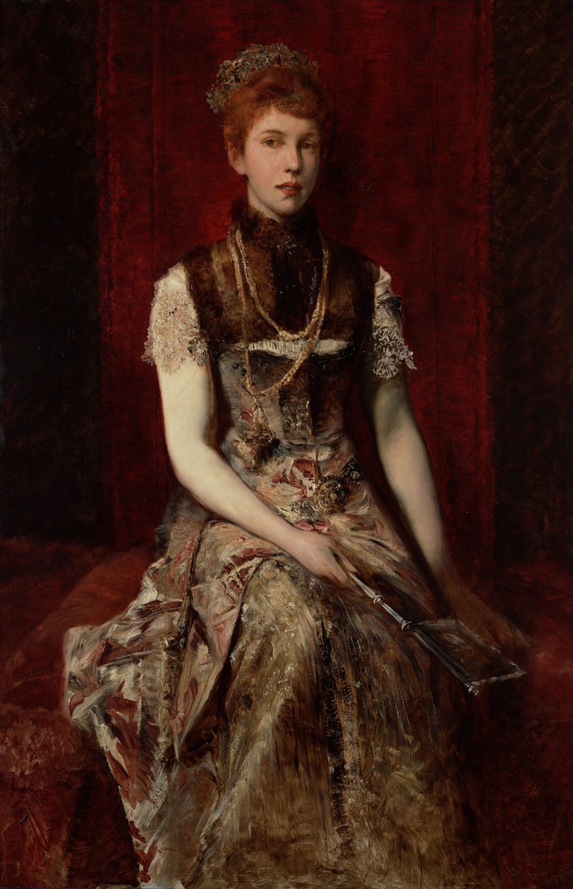 Portræt af Dora Fournier-Gabillon, ca 1879 af Hans Makart