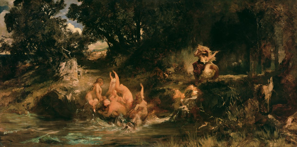 Havfruerne og tigeren, 1872-73 af Hans Makart