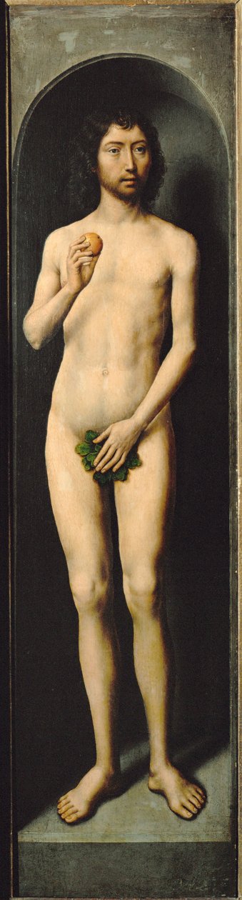 Adam (olie på egetræ) af Hans Memling