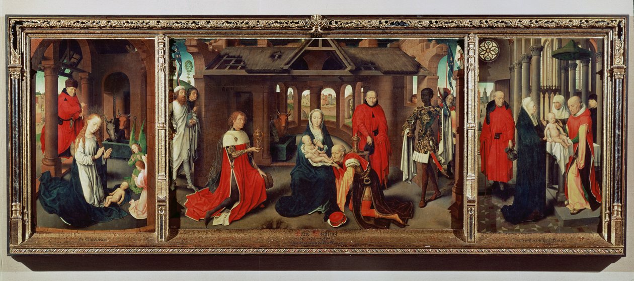 Tilbedelse af Magi: Hele Triptykon af Hans Memling