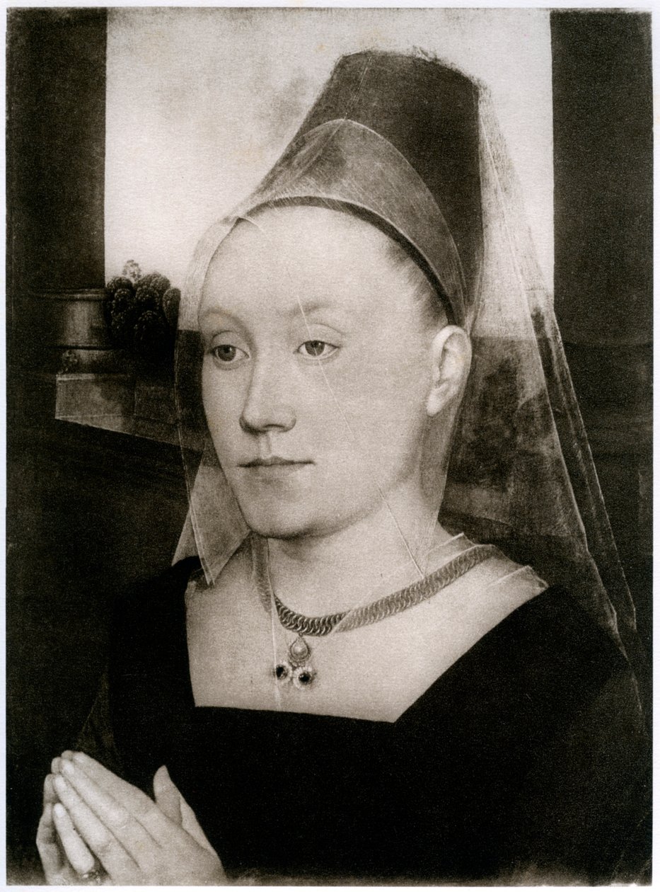 Barbara Van Vlaenderbergh, hustru til Guillaume Moreel, c1480, 1927 af Hans Memling