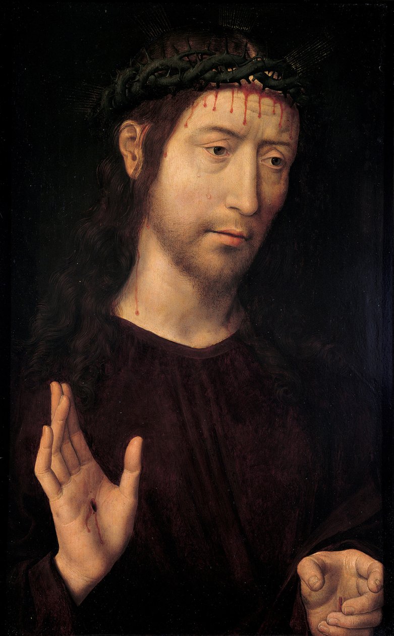 Christ Blessing par Memling, Hans (1433/40-1494). Olie på træ, størrelse: 53,4x39,1 af Hans Memling