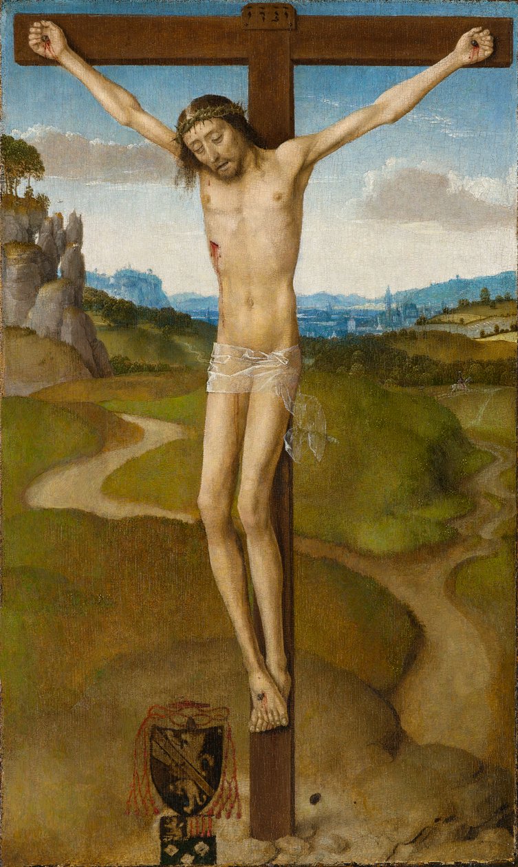 Kristus på korset, omkring 1480 (olie på panel) af Hans Memling