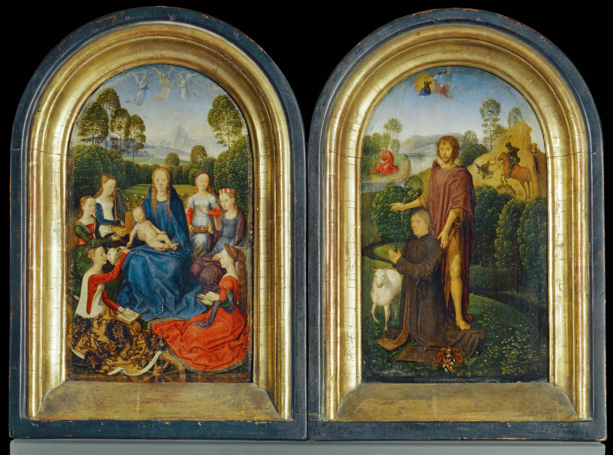 Diptyk af Jan Du Cellier, borger i Brügge ... af Hans Memling