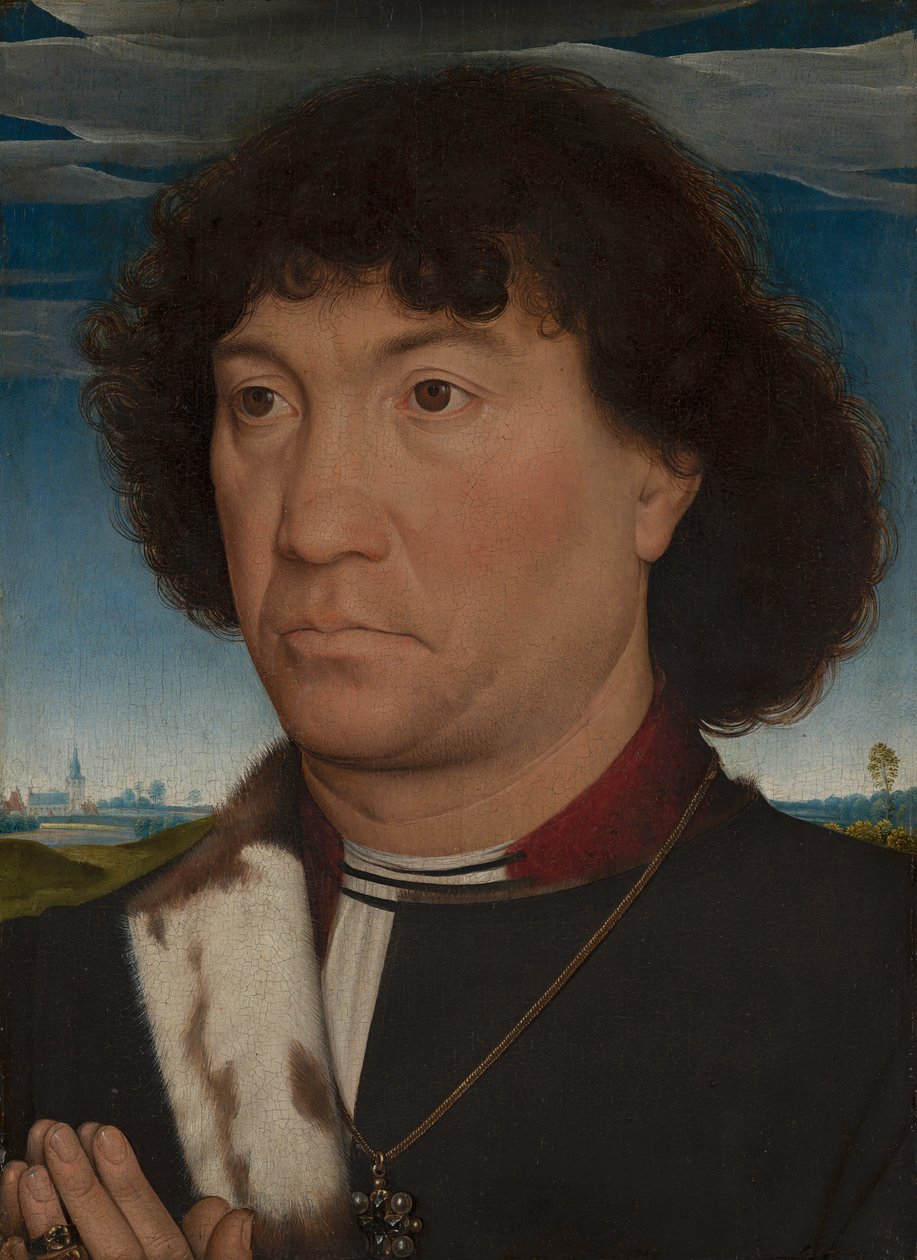 Portræt af en mand fra familien Lespinette af Hans Memling