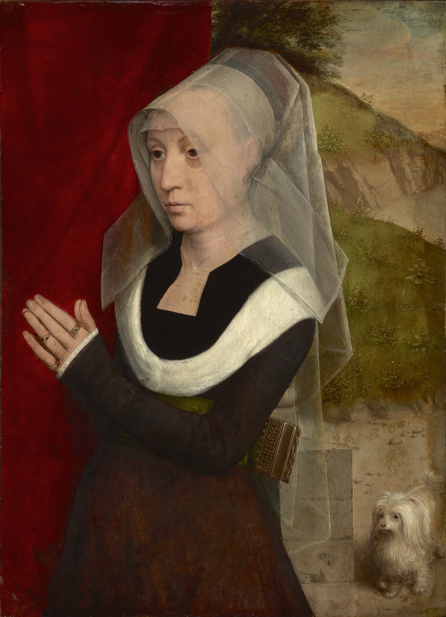 Portræt af en kvinde i bøn af Hans Memling