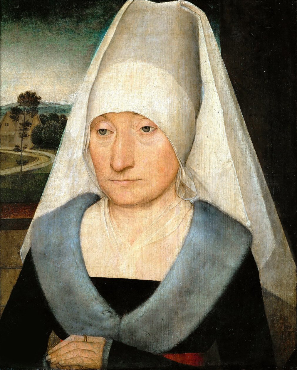 Portræt af en gammel kvinde, ca 1470-1475. af Hans Memling