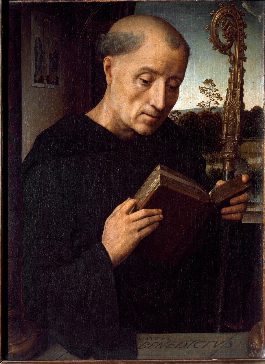 Repræsentation af Sankt Benedikt af Nursie af Hans Memling