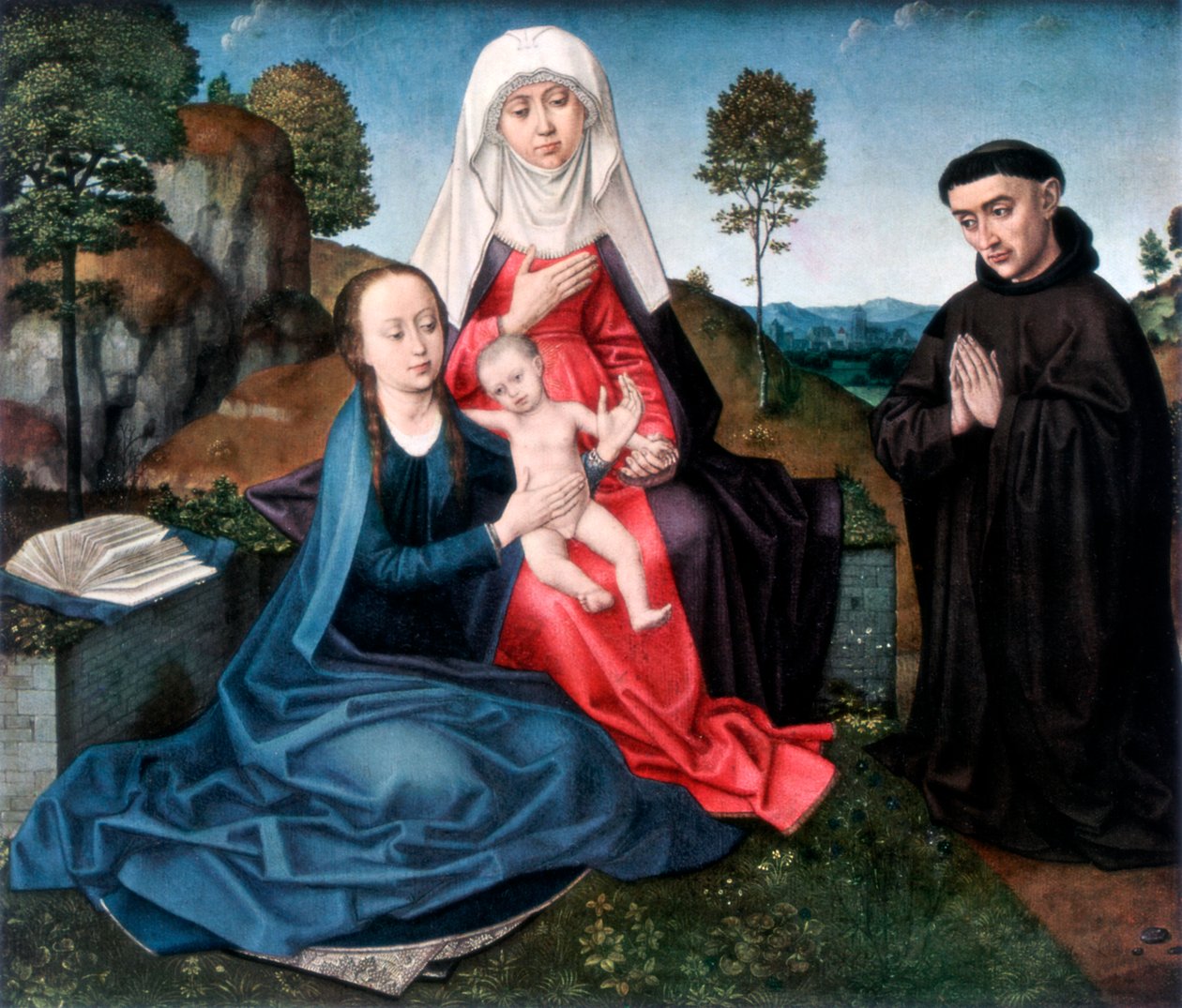 Sankt Anne, Jomfruen og barnet og en donor, 1927 af Hans Memling
