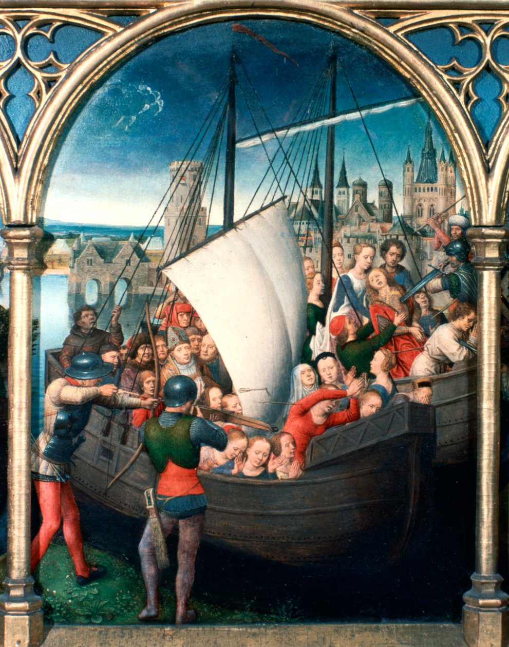 Sankt Ursula-helligdommen, martyrium, 1489 af Hans Memling