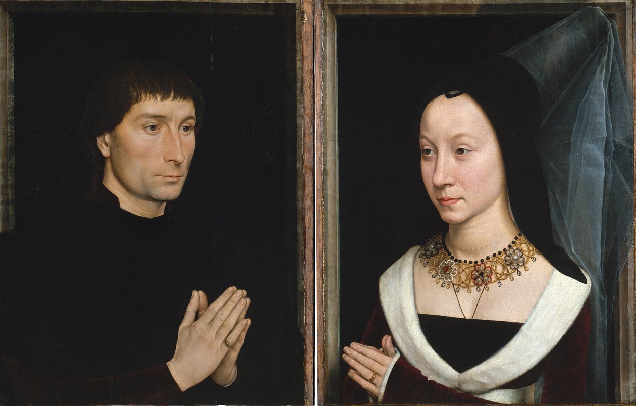 Tommaso di Folco Portinari 1428-1501, Maria Portinari ..., ca. 1470. af Hans Memling