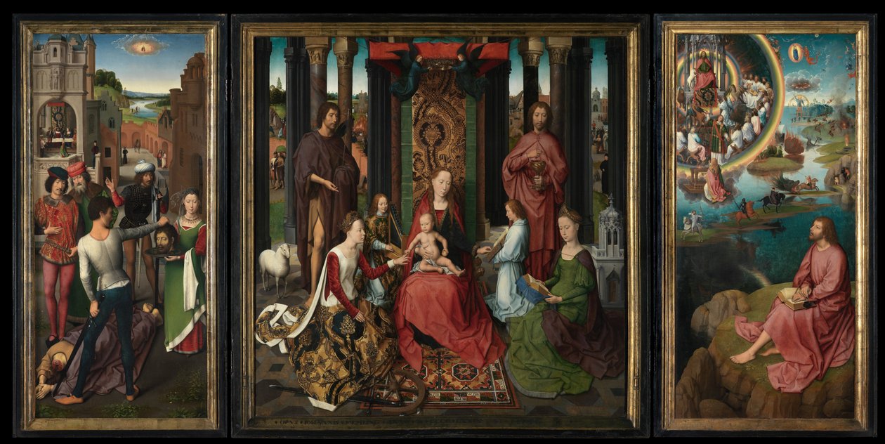 Triptykon af Sankt Johannes Døberen og Sankt Johannes Evangelisten af Hans Memling