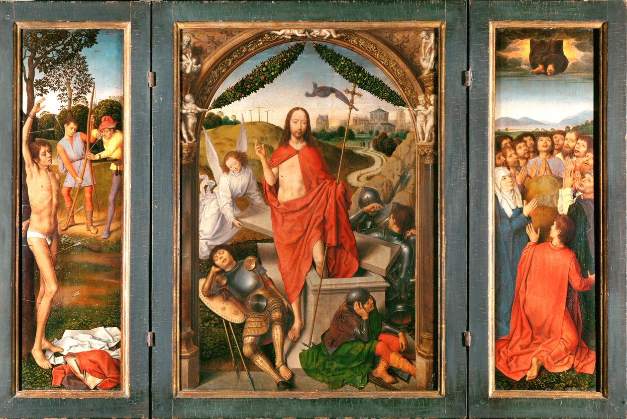 Triptykon af opstandelsen ... af Hans Memling
