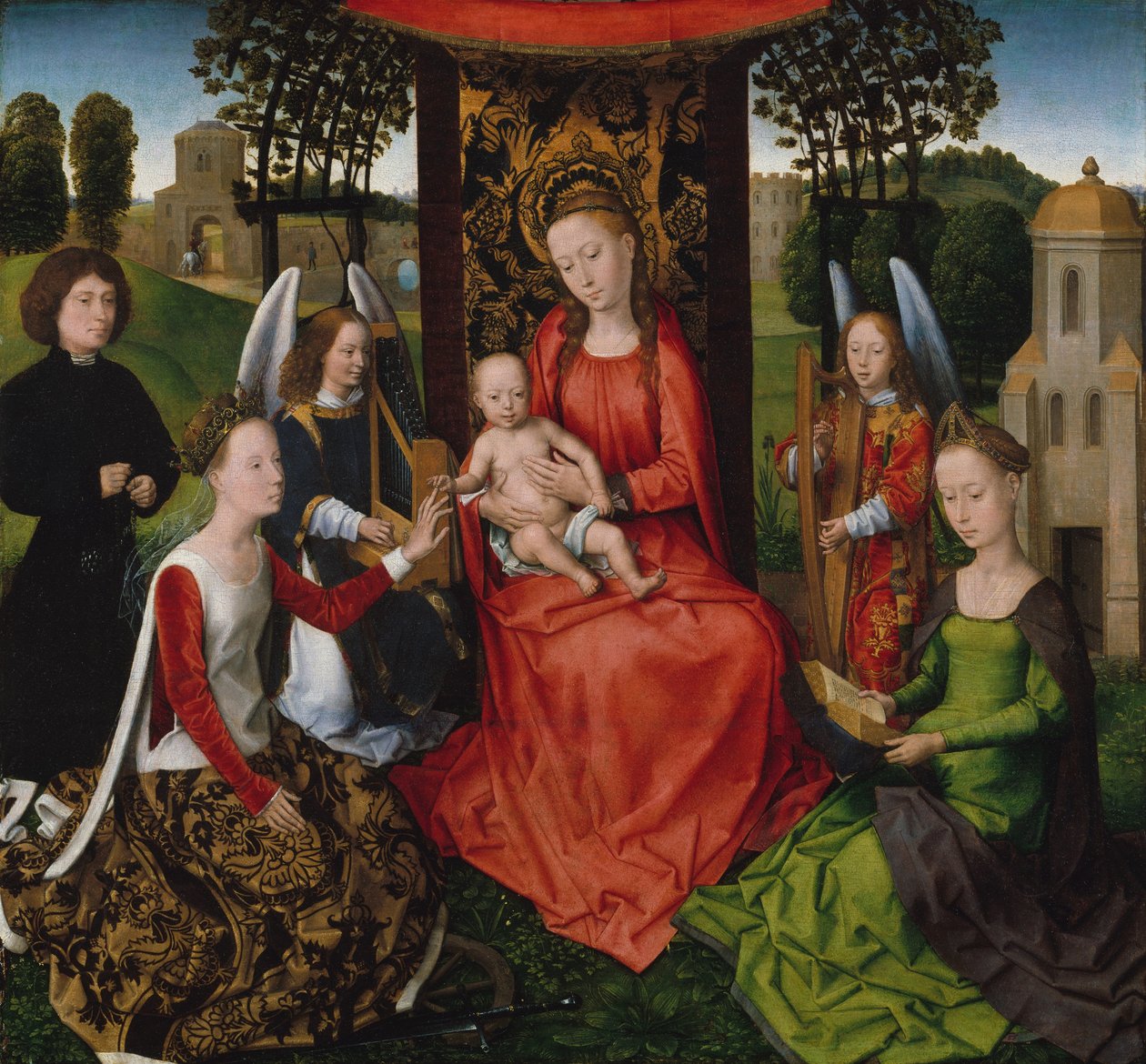 Jomfru og barn med de hellige Catherine af Alexandria og Barbara, begyndelsen af 1480