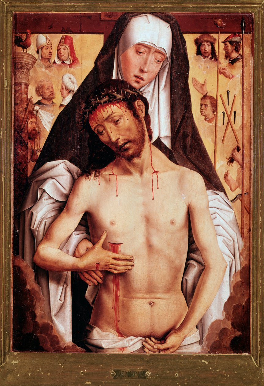 Jomfru og død Kristus Maleri af Hans Memling (1435/40-1494) 1480 Dim 52x36 cm Granada, Kongelig Kapel af Hans Memling