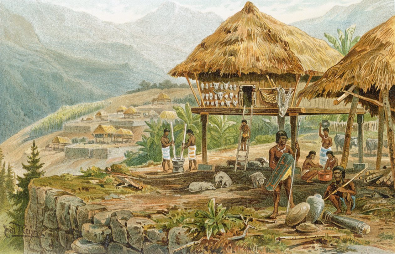 Igorrote farm i Luzon, Filippinerne, fra 