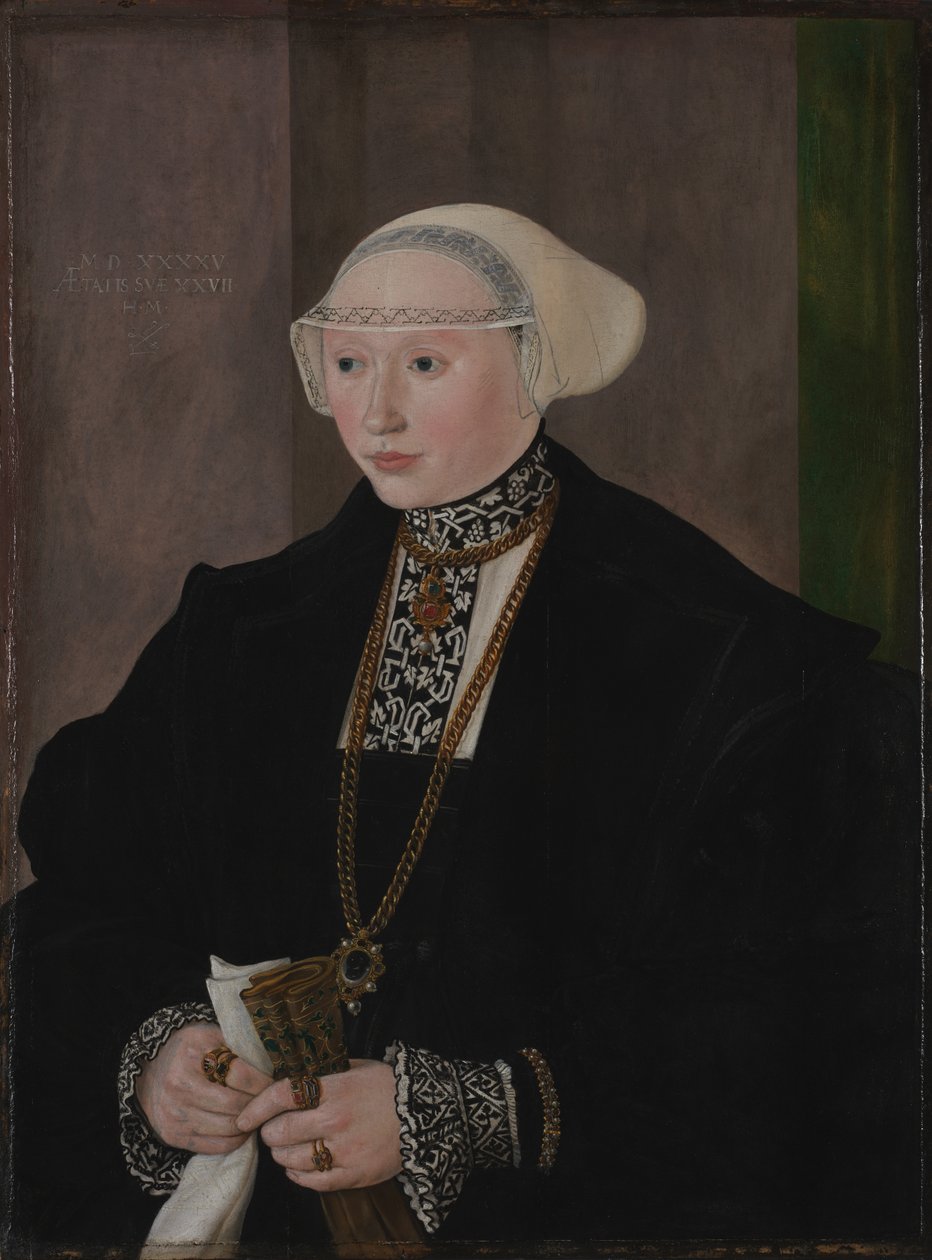 Portræt af Maria Kitscher, Freybergs hustru, 1545. af Hans Mielich
