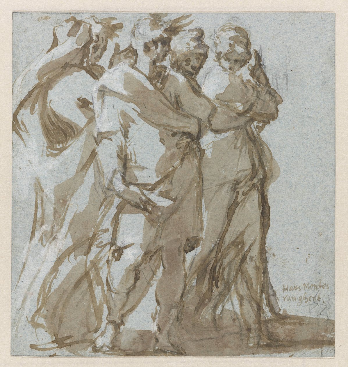 Fem stående figurer af Hans Mont (signed by artist)